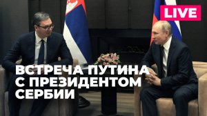Владимир Путин проводит переговоры с президентом Сербии Александром Вучичем