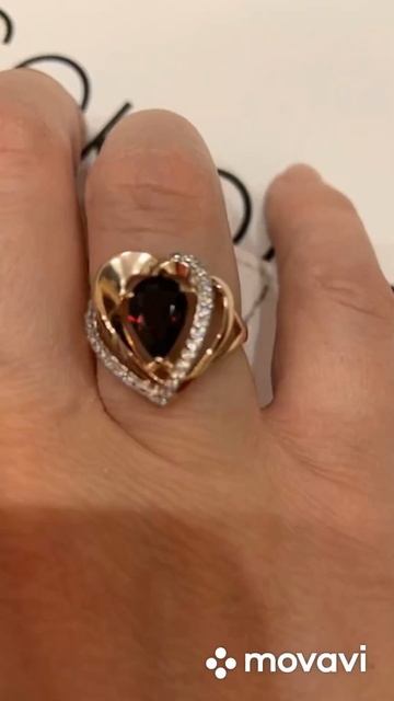 Серьги и кольцо с #гранат #серьги #кольцо #купитькольем