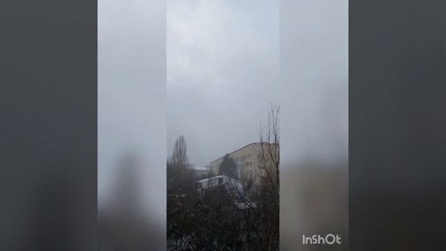 Симферополь пошёл сильный снегопад 22 12 2021