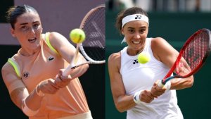 23.07.2024. Эльза Жакемо - Ангелина Калинина. WTA Prague. Elsa Jacquemot - Anhelina Kalinina