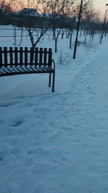 Снег в Астраханской области в г Харабали... смотреть онлайн