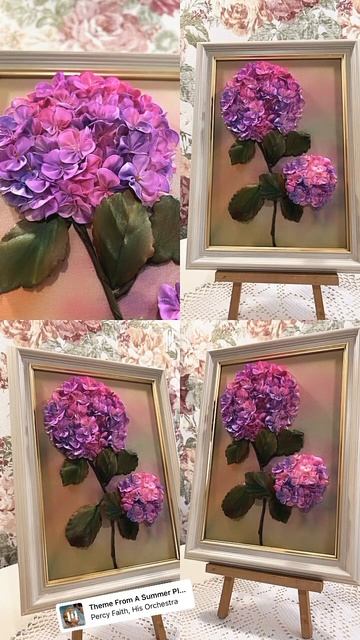 Гортензия вышитая лентами смотреть онлайн