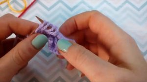 Двухцветный узор на двух спицах #12