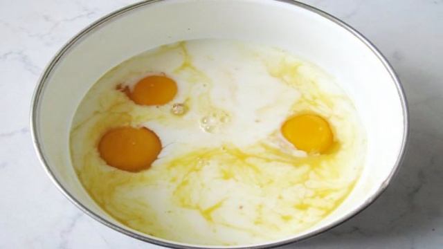 Пышный омлет  в духовке
