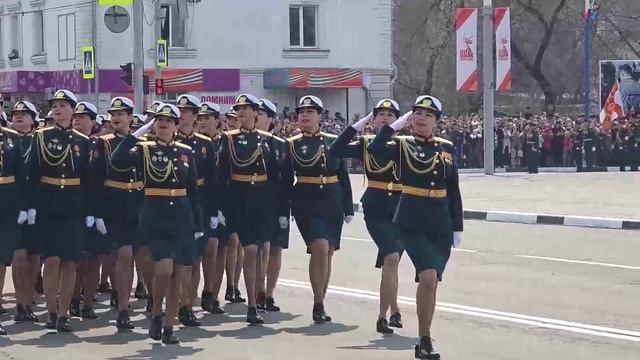 Военный парад в Белогорске