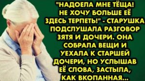 -Надоела мне тёща! Не хочу больше её здесь терпеть! - старушка подслушала разговор зятя и дочери...