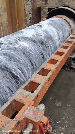 МНБШ-600 прокладка самотечной канализации Д720мм в Нижнем Новгороде. Материал трубы - стеклопластик.