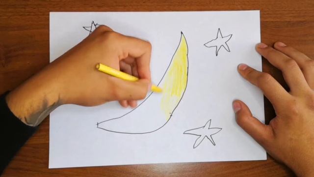 bolalar uchun oy yulduz rasim chizish / draw moon for kids / рисуем луну для детей