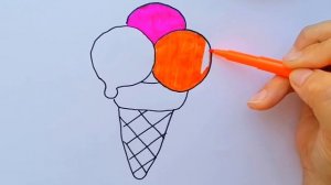 Как нарисовать мороженое. Для детей.
