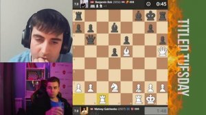 ПРЕДСТАВЛЯЮ КАК ОН В ШТАНЫ НАЛОЖИЛ! // IM МАТВЕЙ ГАЛЬЧЕНКО vs GM БЕНДЖАМИН БОК #chess #шахматы