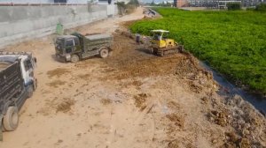 Строительство, обзор , засыпка дороги, продолжение