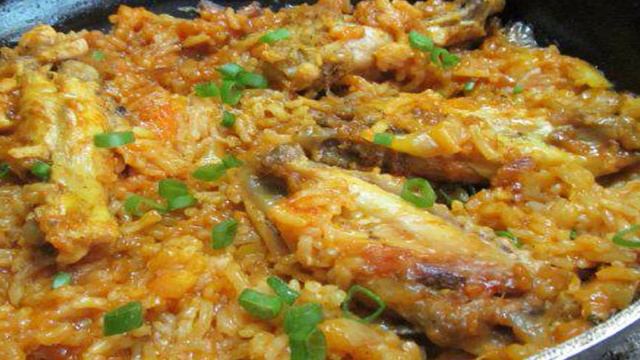 А-ля плов из тыквой и куриными крыльями