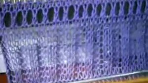 Узор сеточка на вязальной машине Рута  85.Grid pattern on the knitting mashine ''Ruta-85''.