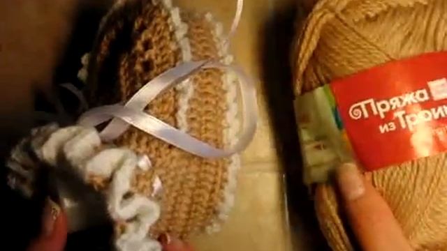 0 Как связать пинетки песочные, образец, материалы смотреть онлайн