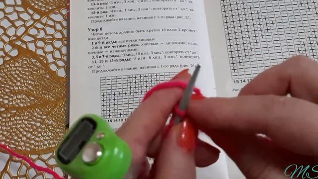 Красивый обьёмный рисунок из лицевых и изнаночных петель