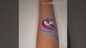Unicorn  tutorial faceart,  урок по аквагриму единорог. Школа аквагрима. Обучение