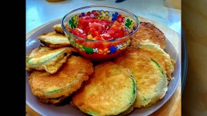 Кабачки и Сальса Рецепт жареный в кляре Кабачков и Томатная сальса Это просто приготовить