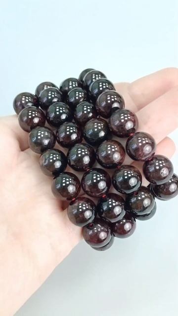 Браслет "Шар" Гранат 12мм. Бусин в браслете - 16шт. Цена - 58 смотреть онлайн