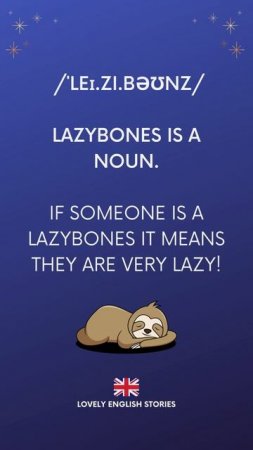 Learn English Vocabulary   What is a lazybones   Learn British English #learnenglish #vocabulary
