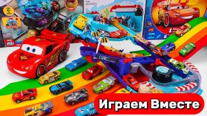 Играем в машинки из мультика Тачки 🚗 Радиоуправляемая Молния Маккуин с друзьями 🚗 Видео для детей