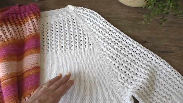 Ажурный джемпер/футболка с удлиненной линией реглана на основе "хейворда". Видеообзор.