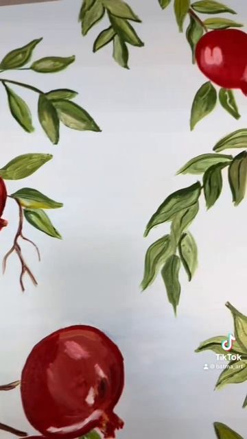 Гранат(Анар) маслом.#картинамаслом смотреть онлайн