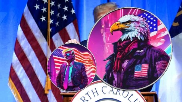 CYBER PRESIDENT DONALD TRUMP 1 Oz Монета Серебро 1$ США 2024 смотреть онлайн