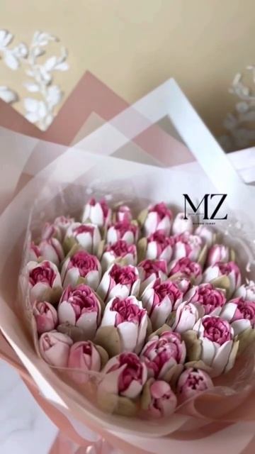 Тюльпаны из зефира #зефирнаяфлористика