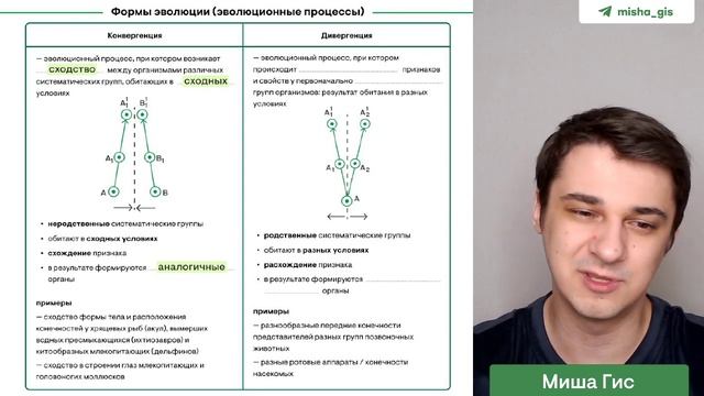 Пути и формы эволюции для ЕГЭ | Биология с Мишей Гис | Е?