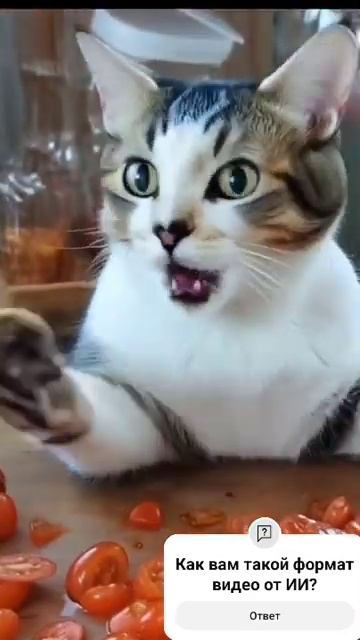.Кот ест помидоры. #meme #trending смотреть онлайн