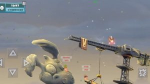 Взрывы не останавливаются, интересная битва на острове Worm23