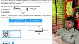 На поверхности керосина плавает прямоугольный брусок из древесины плотностью 400 кг/м3 - №22024
