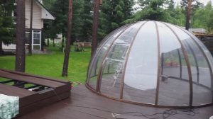 Делаем каркасный бассейн на даче. Купольная беседка. Терраса вокруг дома.