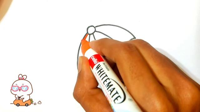 Draw umbrella for kids |Нарисуйте зонтик для детей | kids drawing | bolalar chizish #kidsdrawing