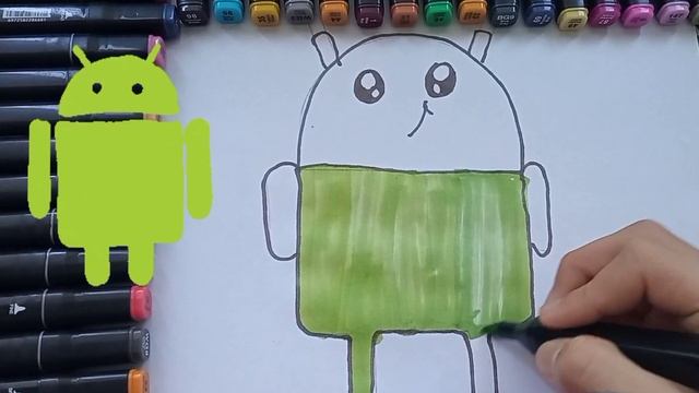 Drawing for children android | Как можно нарисовать андроид.