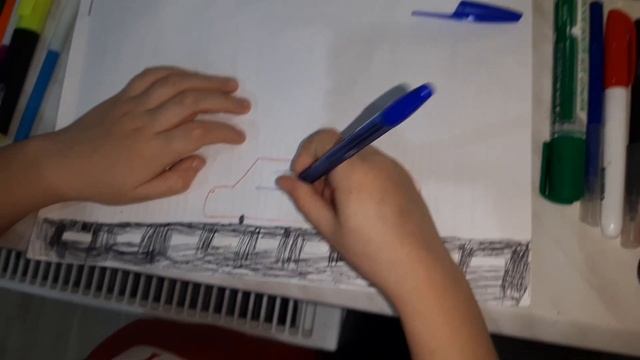 Рисование ручками как сделать машину