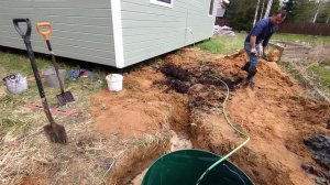 Установка станции Битеко СК. При высоких грунтовых вод.