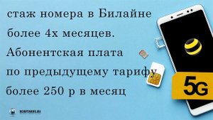 Безлимит на Ваш номер за 250 р в месяц. Билайн 2025