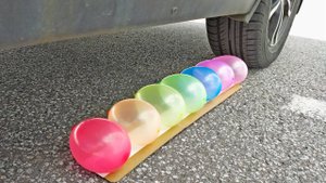 Эксперимент с автомобилем! Краш тест vs Давить колесом Воздушные Шары, Шоколадные Яйца! АСМР звуки!