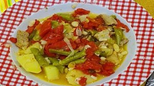 Рагу с фасолью картофелем и свининой