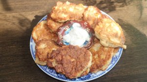 Хотела приготовить куриные растрёпки ,а получились оладьи куриные