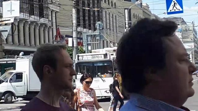 Троллейбус на ул. Пушкинская в Воронеже 2019 смотреть онлайн