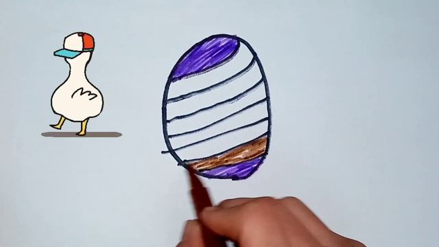 Drawing egg for children/Рисунок и раскраска яйца/Bolalar uchun tuhum rasmini chizish
