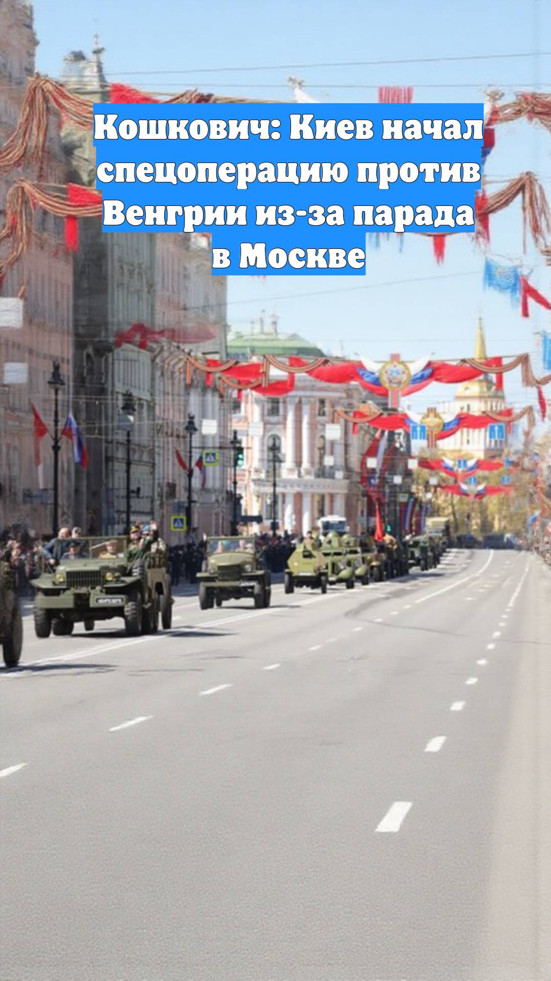 Кошкович: Киев начал спецоперацию против Венгрии из-за парада в Москве
