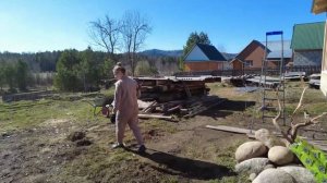 Собираем камни, красим веранду. Жизнь в деревне после переезда.