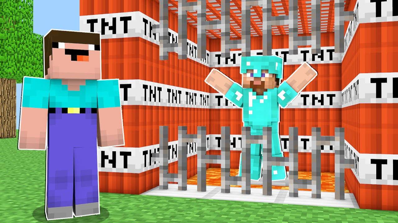НУБ ПОЙМАЛ ПРО ГРИФЕРА В ЛОВУШКУ МАЙНКРАФТ ! НУБИК И ТРОЛЛИНГ В MINECRAFT Дак Плей