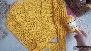 ПУЛОВЕР ИЗ ХЛОПКА АЖУРНЫЙ . ПРЯЖА YARNART CREATIVE.  КАК ПРОДВИГАЕТСЯ НОВЫЙ ПРОЦЕСС ВЯЗАНИЯ.