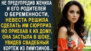 Не предупредив жениха и его родителей о беременности, невеста решила сделать им сюрприз. Но приехав