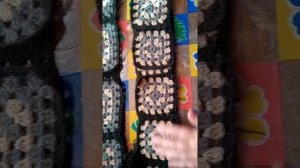 Бабушкин квадрат, кардиган 1 часть.