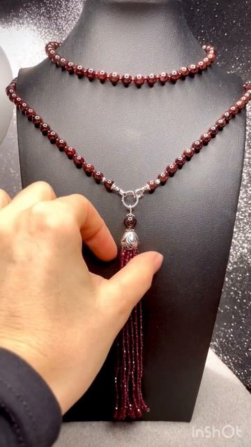 Сотуар из натурального граната и серебра#царствосамо? смотреть онлайн